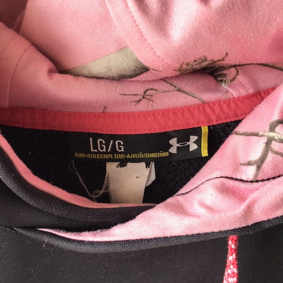 Under Armour XStorm Semi Fitted Pink Camo Quilted X Hoodie Women’s Large - Picture 2 of 6